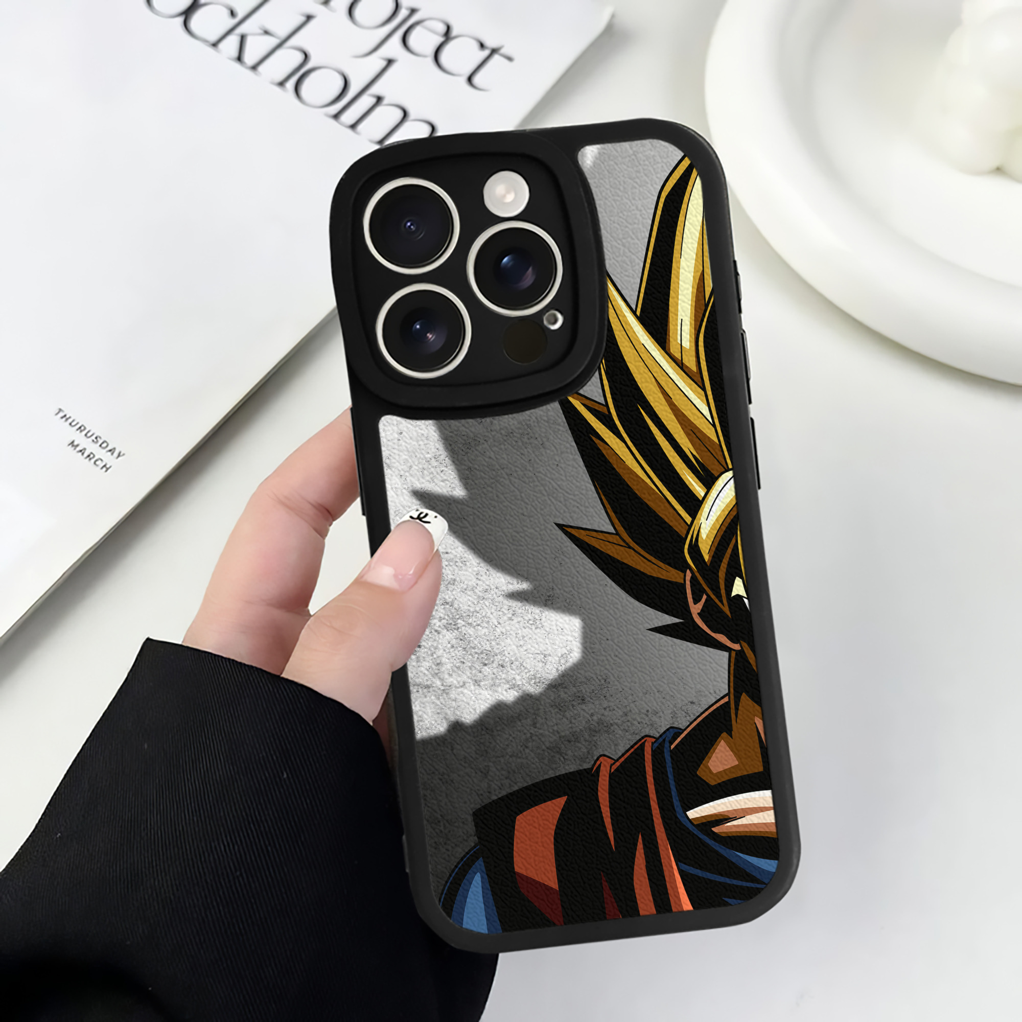 （画像用） ドラゴンボール DRAGON BALL 【iPhone 16シリーズ対応】シリコンスマホケース（レザー調） 材質：シリコン